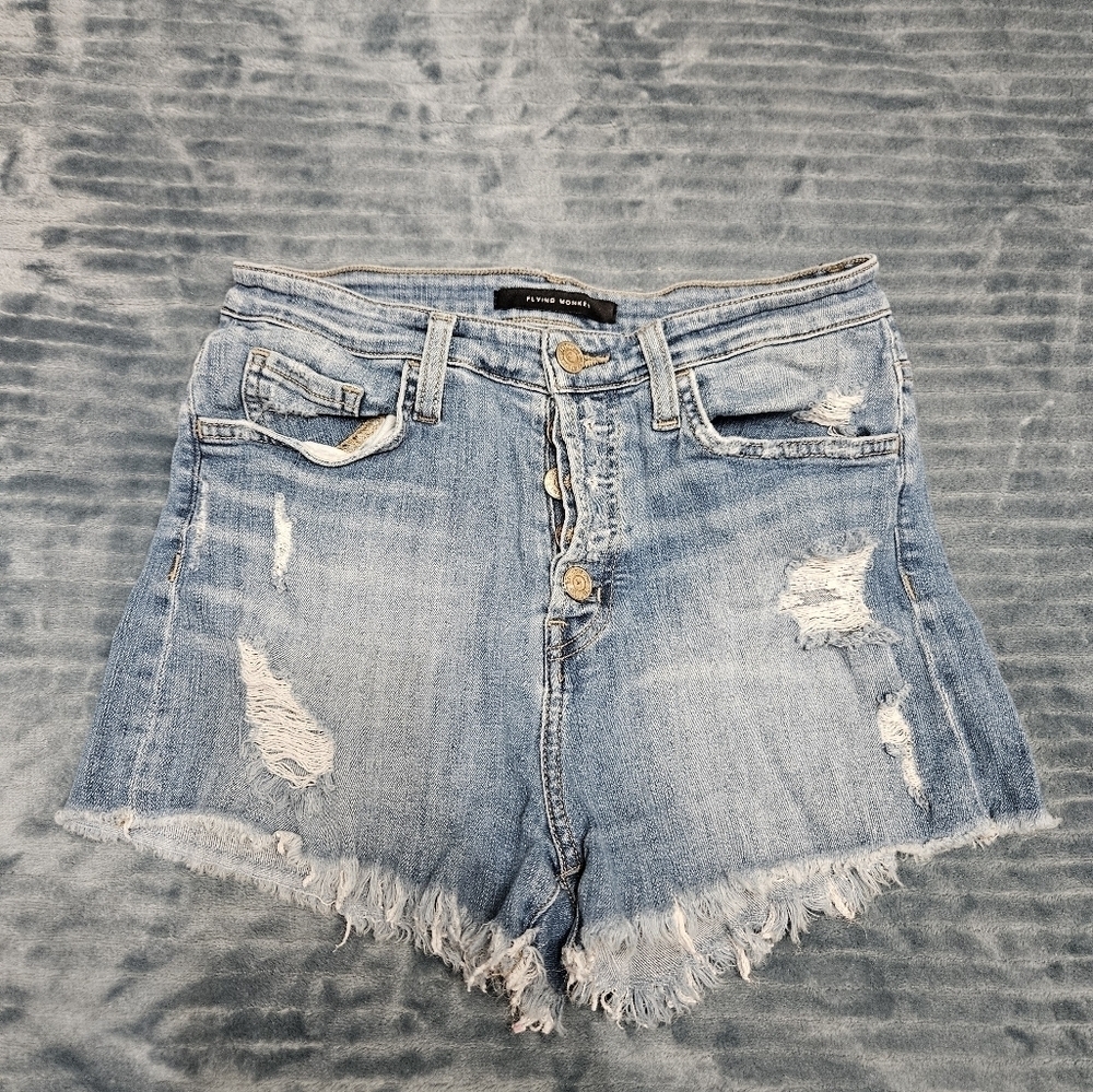 Flying monkey distressed Cutoff shorts!